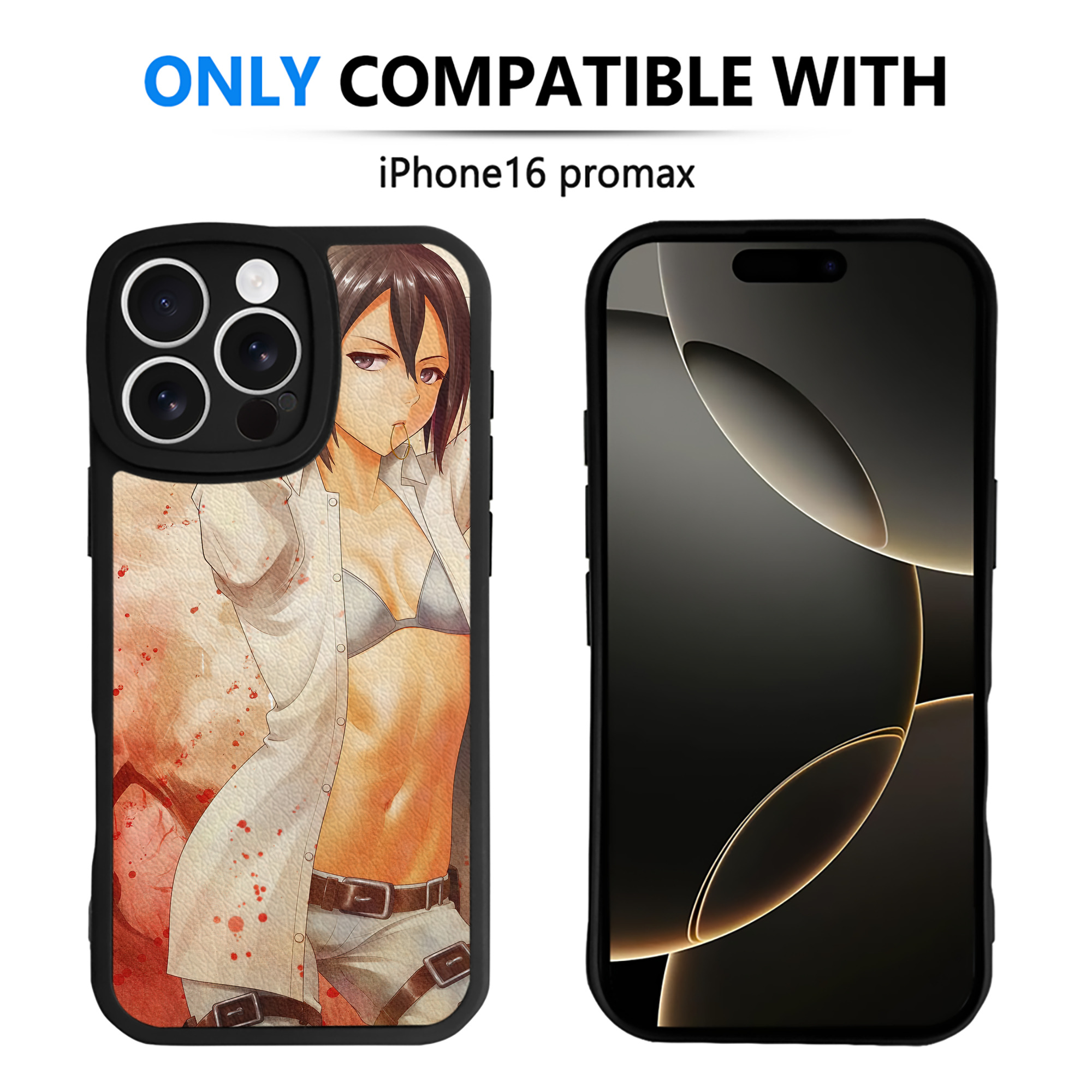 （画像用） 進撃の巨人 Attack on Titan 【iPhone 16シリーズ対応】シリコンスマホケース（レザー調） 材質：シリコン